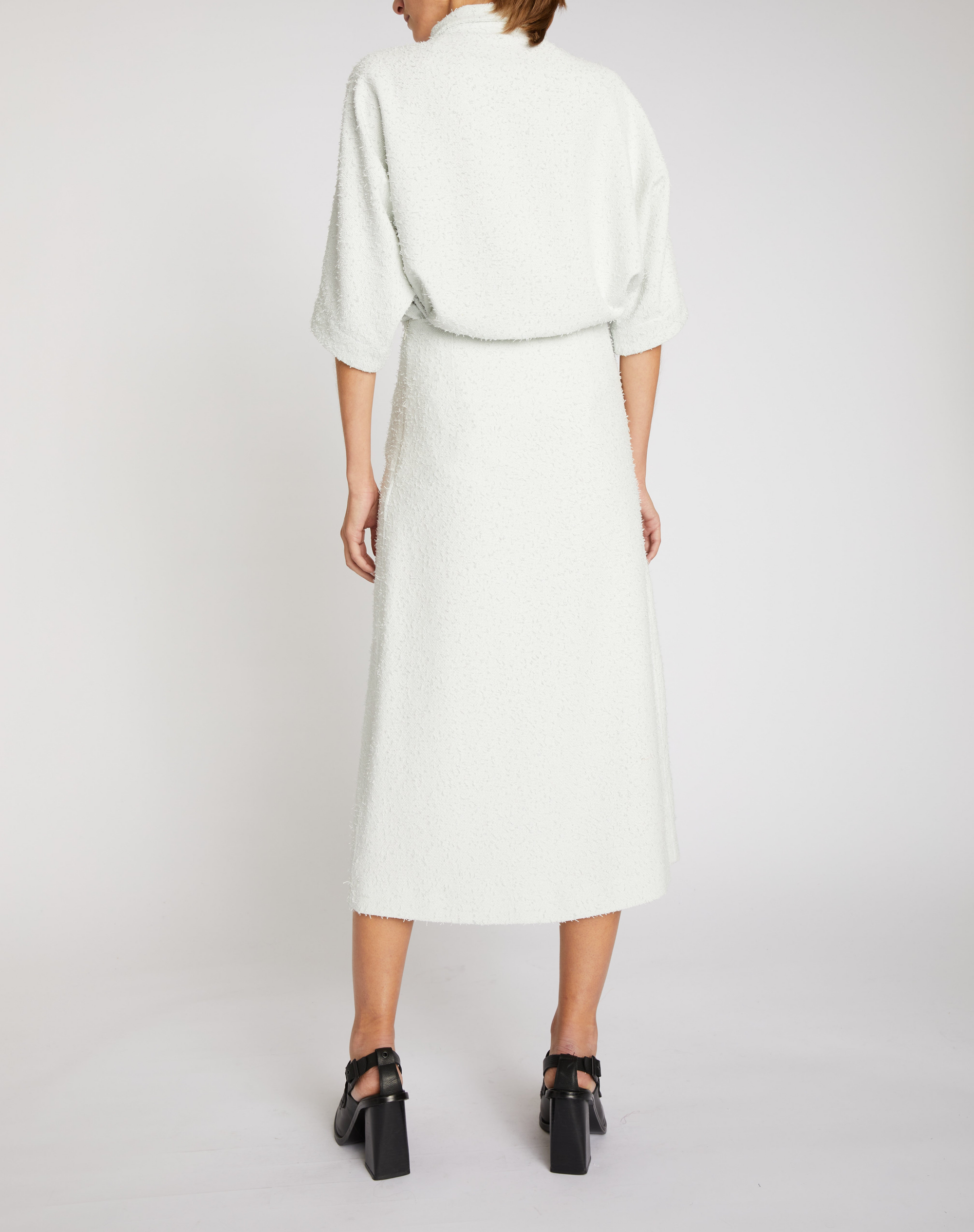 Jupe midi A-line - Chalk