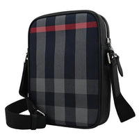 Sac à bandoulière à motif check - Navy & Grey Check