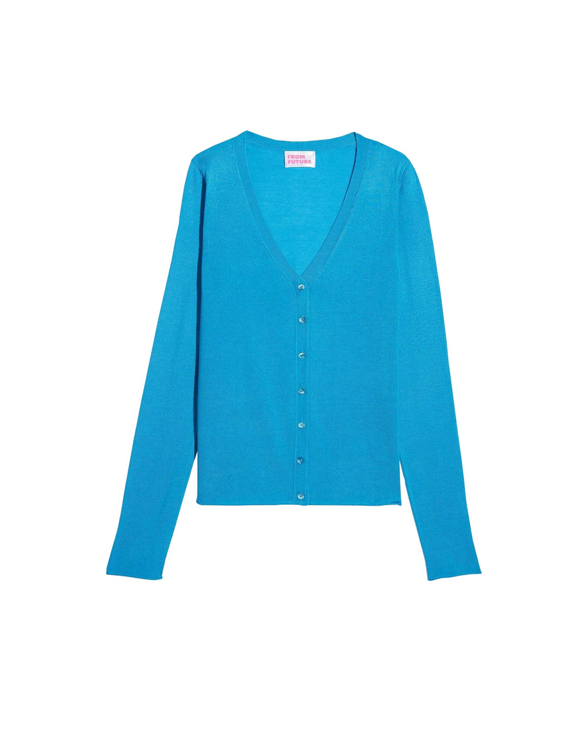Cardigan en soie et cachemire - Beach Blue