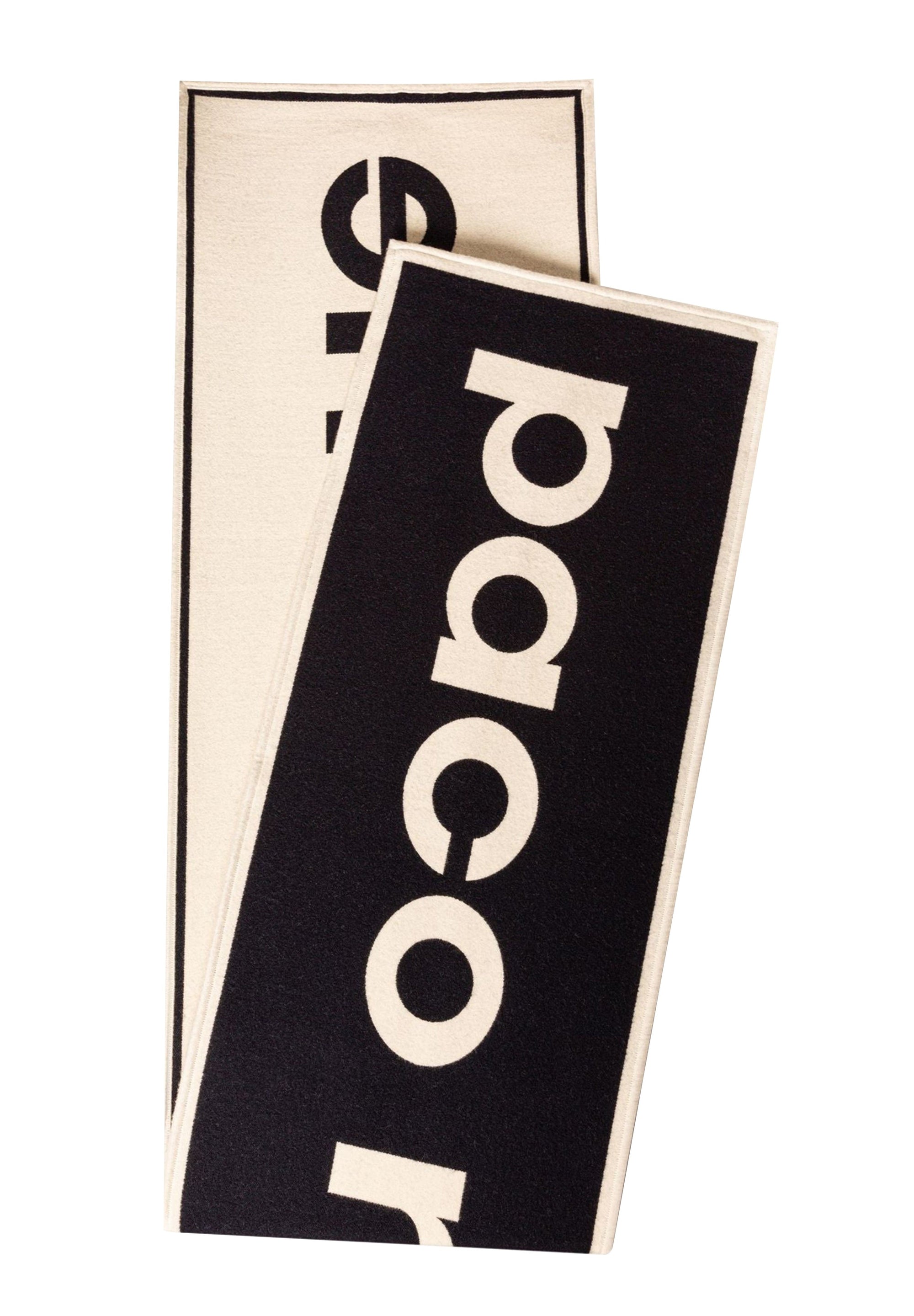 Écharpe bicolore à logo en laine - Grey