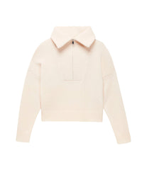 Pull oversize à col camionneur en cachemire - Ecru