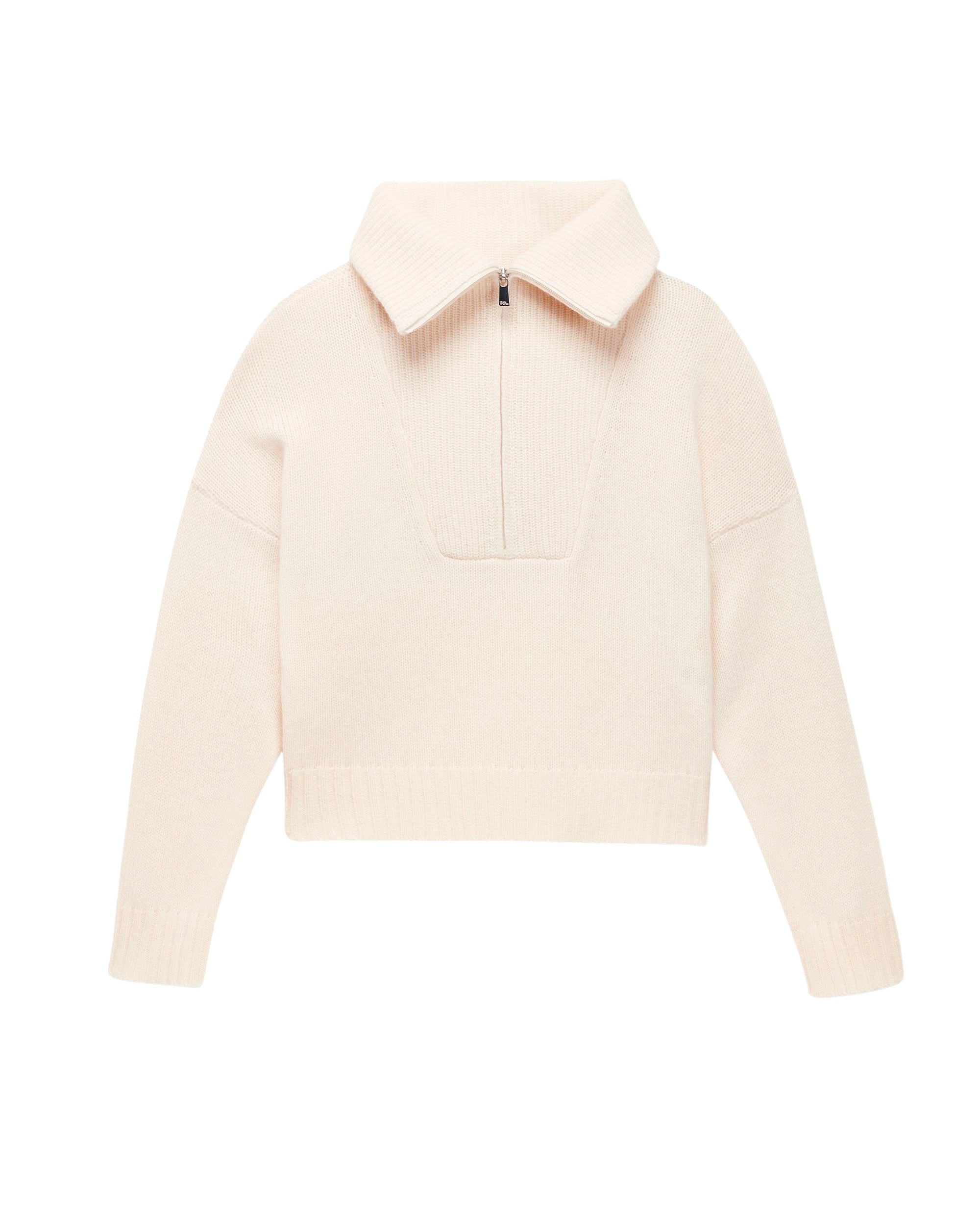 Pull oversize à col camionneur en cachemire - Ecru