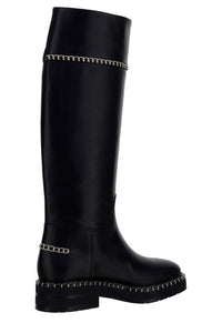 Bottes tube Noua en cuir - White & Black