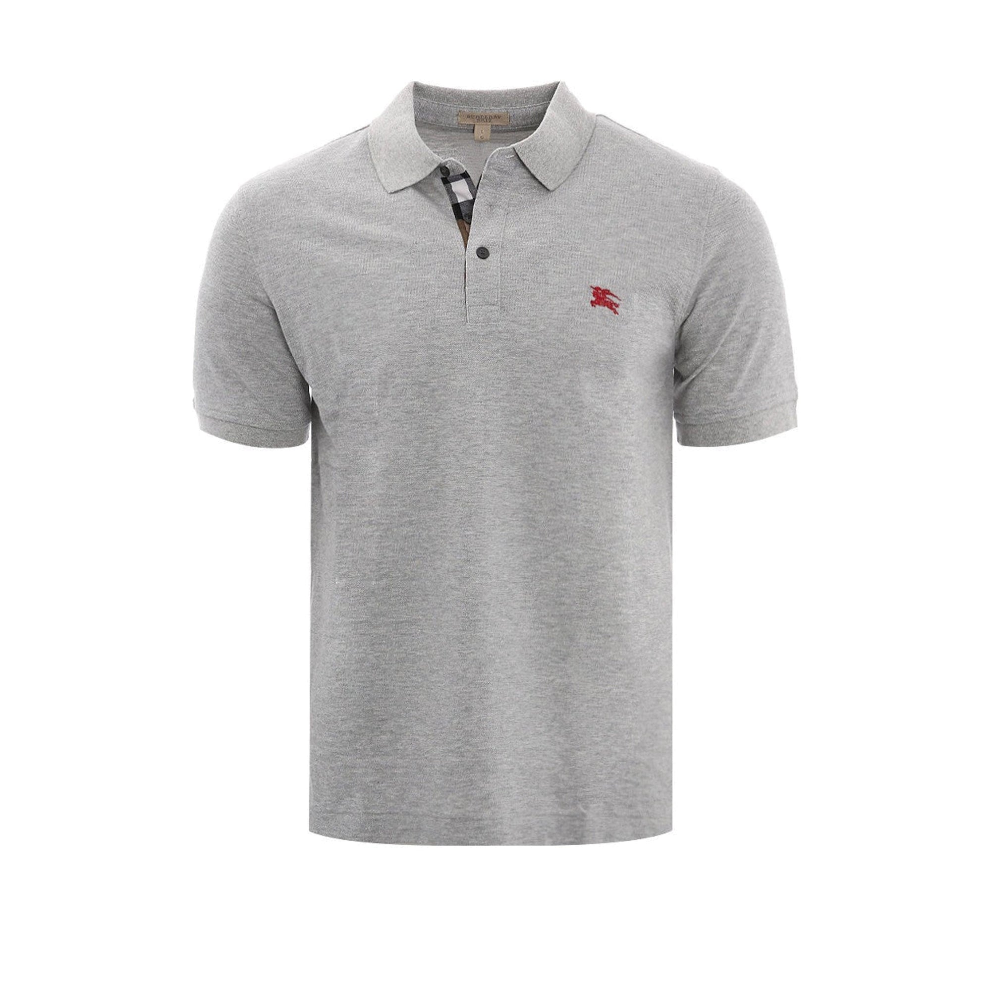 Polo à broderie contrastée - Pale Grey Melange