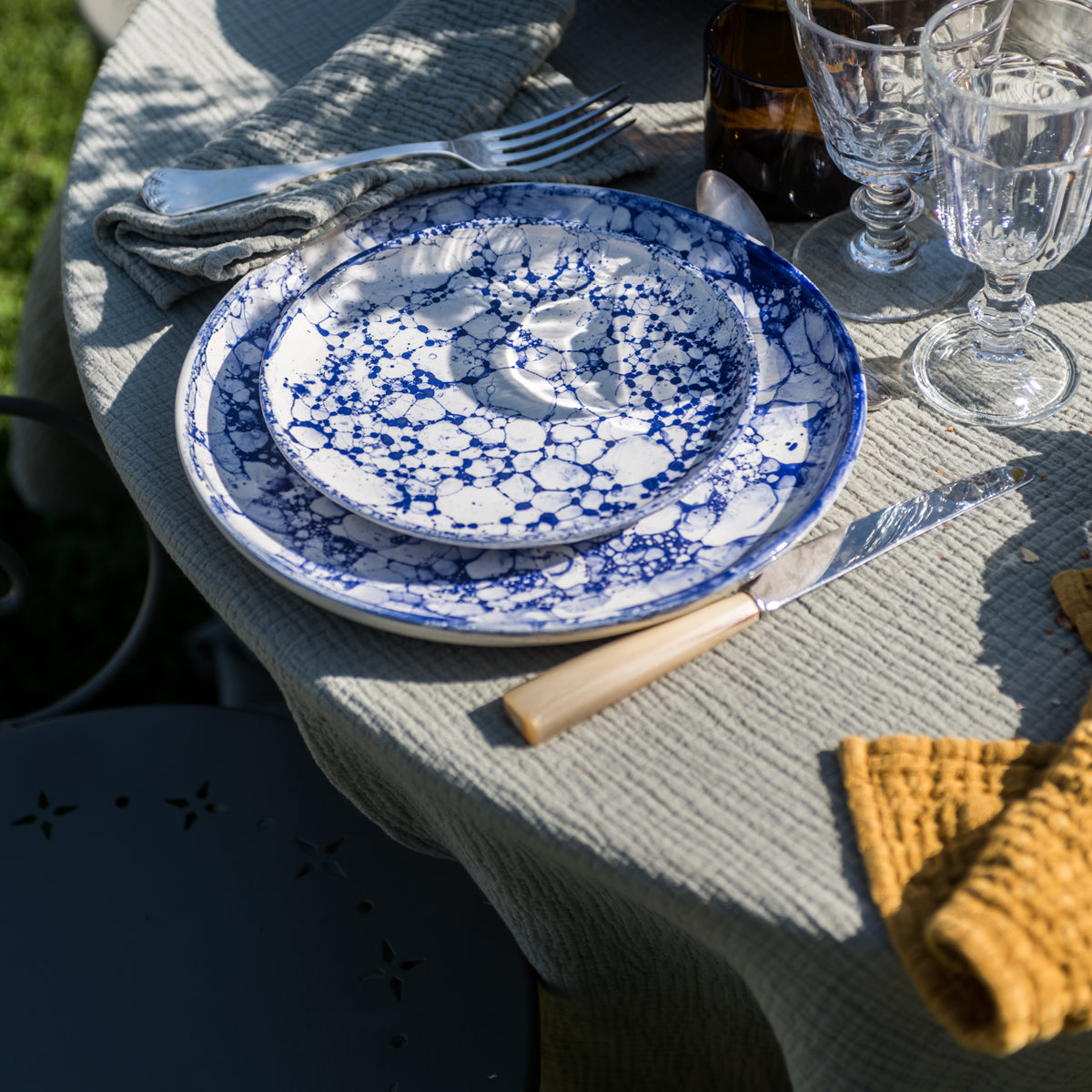 Lot de 4 assiettes à diner Bolle - Bleu