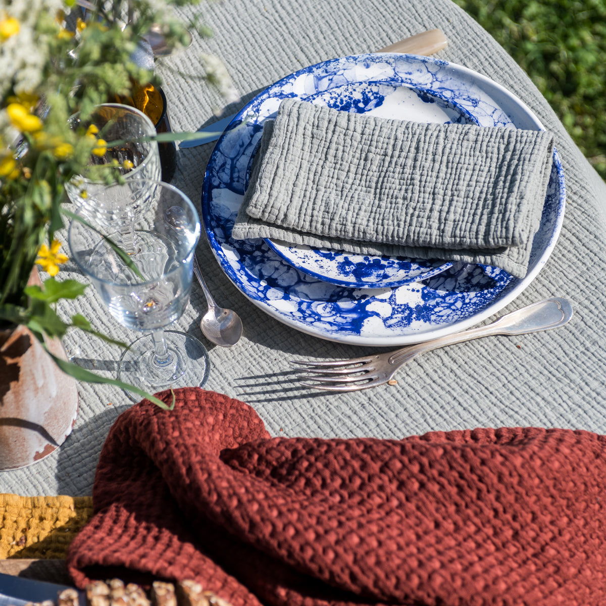 Lot de 4 assiettes à diner Bolle - Bleu