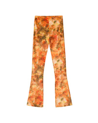 Pantalon Milena en velours imprimé - Hazy Floral Orange