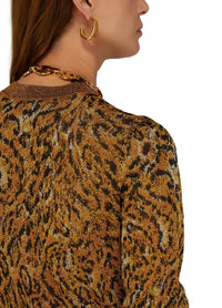 Pull pailleté à imprimé léopard - Leopard Lurex