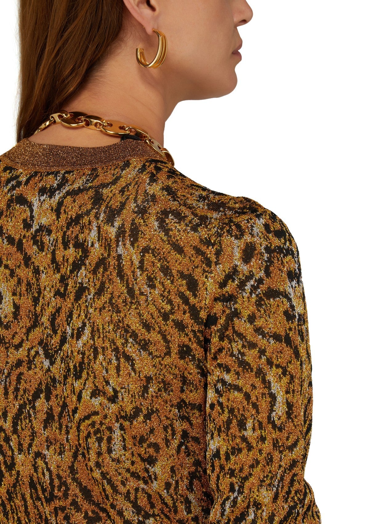 Pull pailleté à imprimé léopard - Leopard Lurex