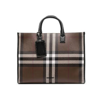 Sac Denny à motif Vintage check - Dark Birch Brown
