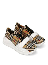 Sneakers à imprimé Vintage check - Antique Yellow