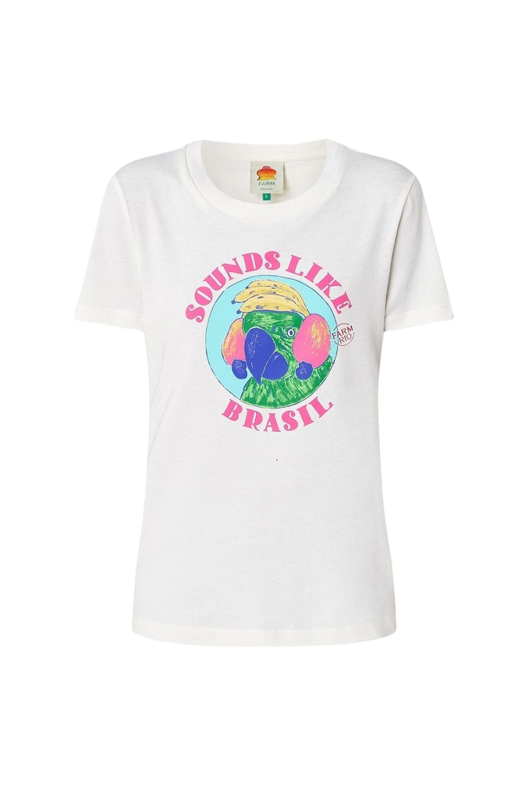 T-shirt Sounds Like Brasil Baby Look en coton - Blanc