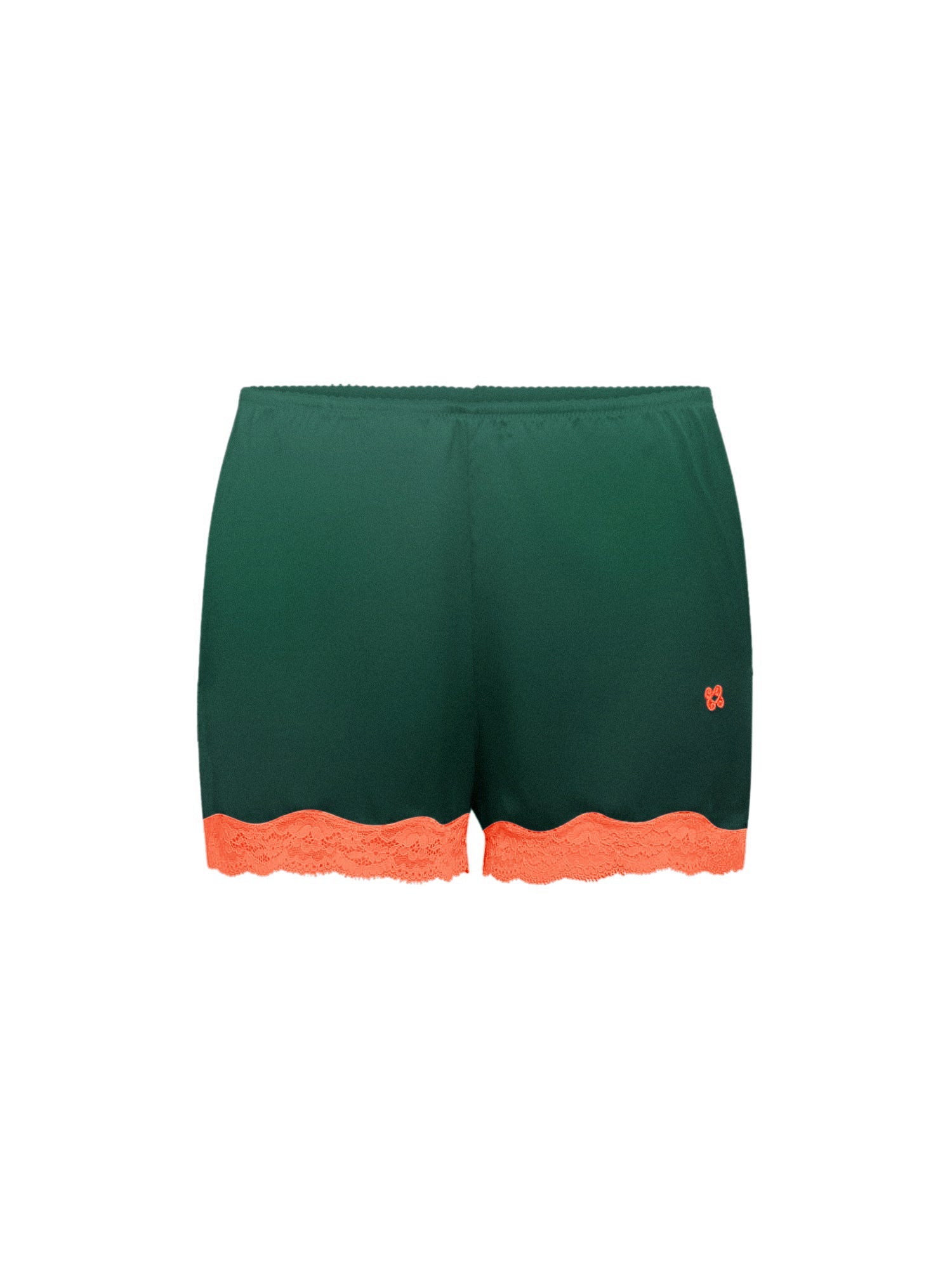 Boxer short Les intemporels en soie - Forêt & Fluorange