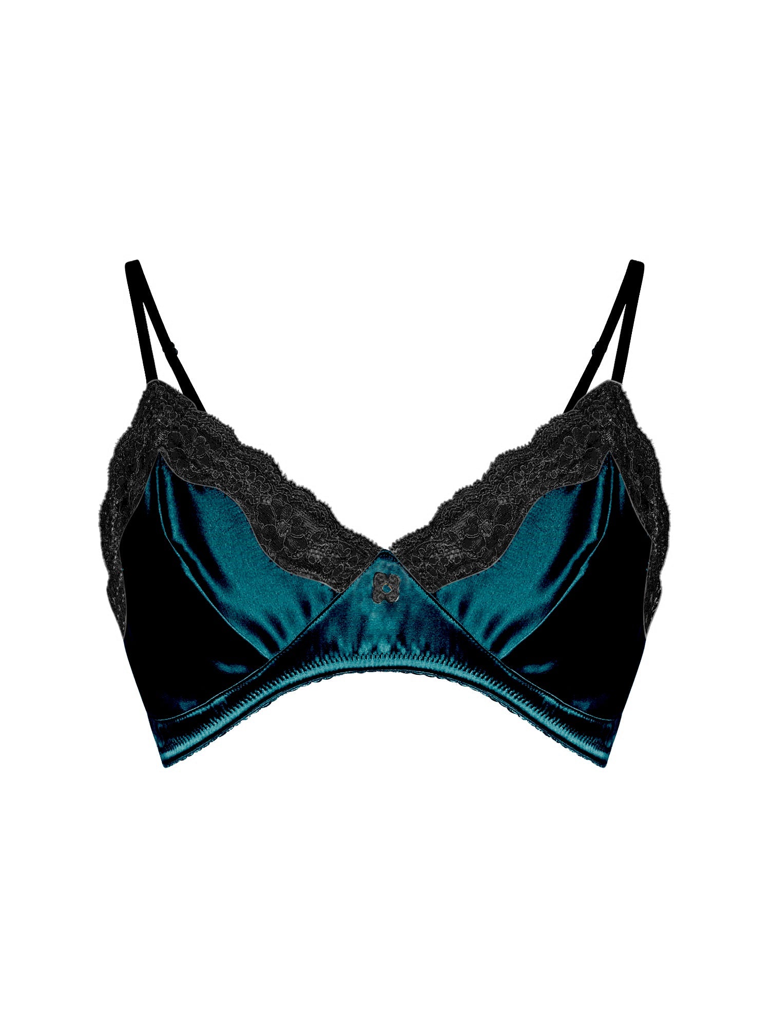 Soutien-gorge triangle Les intemporels en soie - Earth & Black