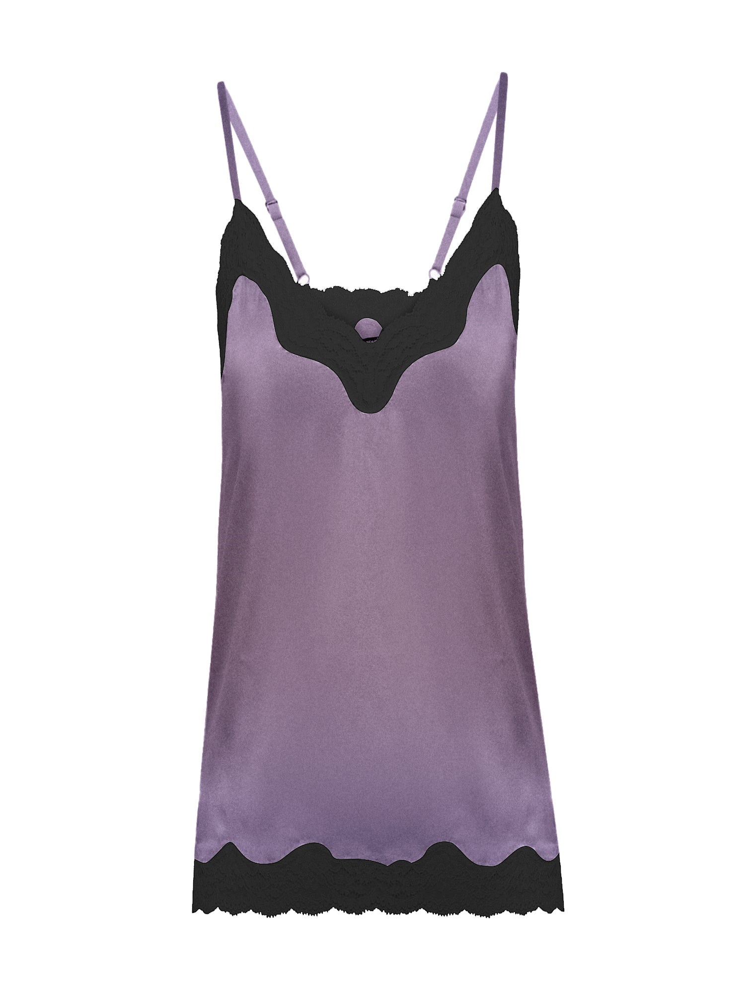 Caraco Long Les intemporels en soie - Shadow & Noir
