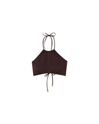 Haut de bikini Jalisa à col noué - Brown