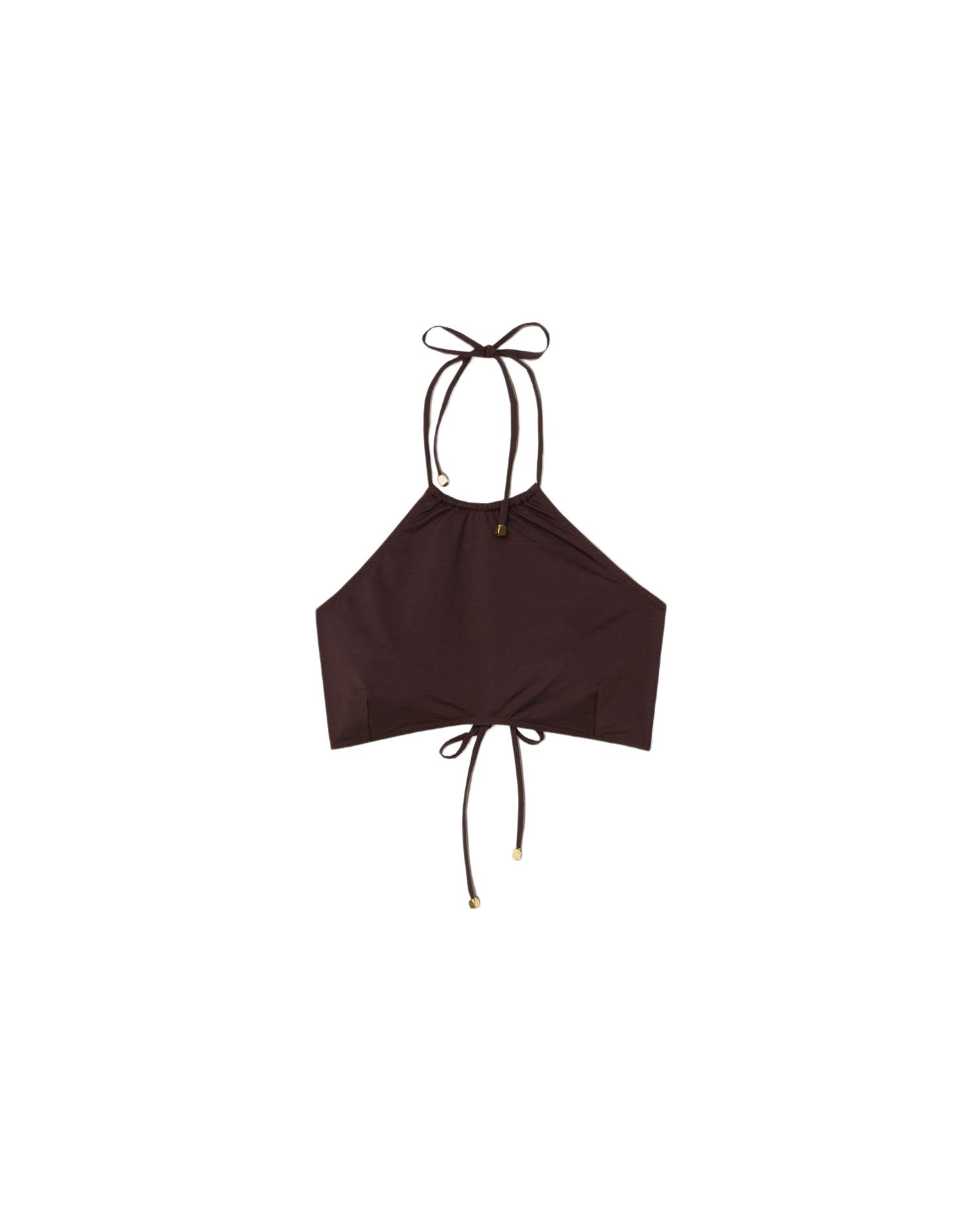 Haut de bikini Jalisa à col noué - Brown
