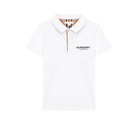 Polo en piqué de coton - White