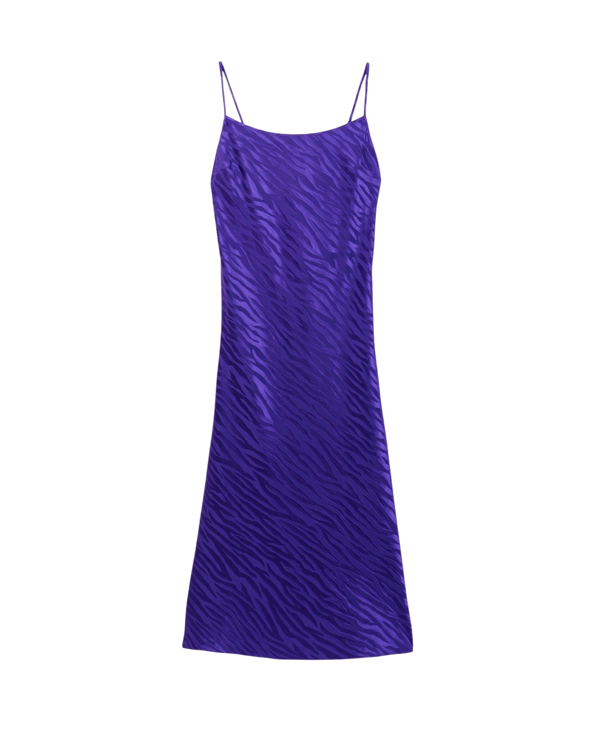 Robe courte Gisele en soie - Purple Jacquard