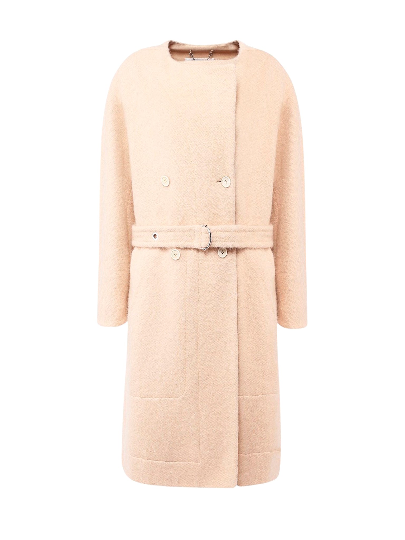 Manteau à double boutonnage et ceinturé - Angora Beige
