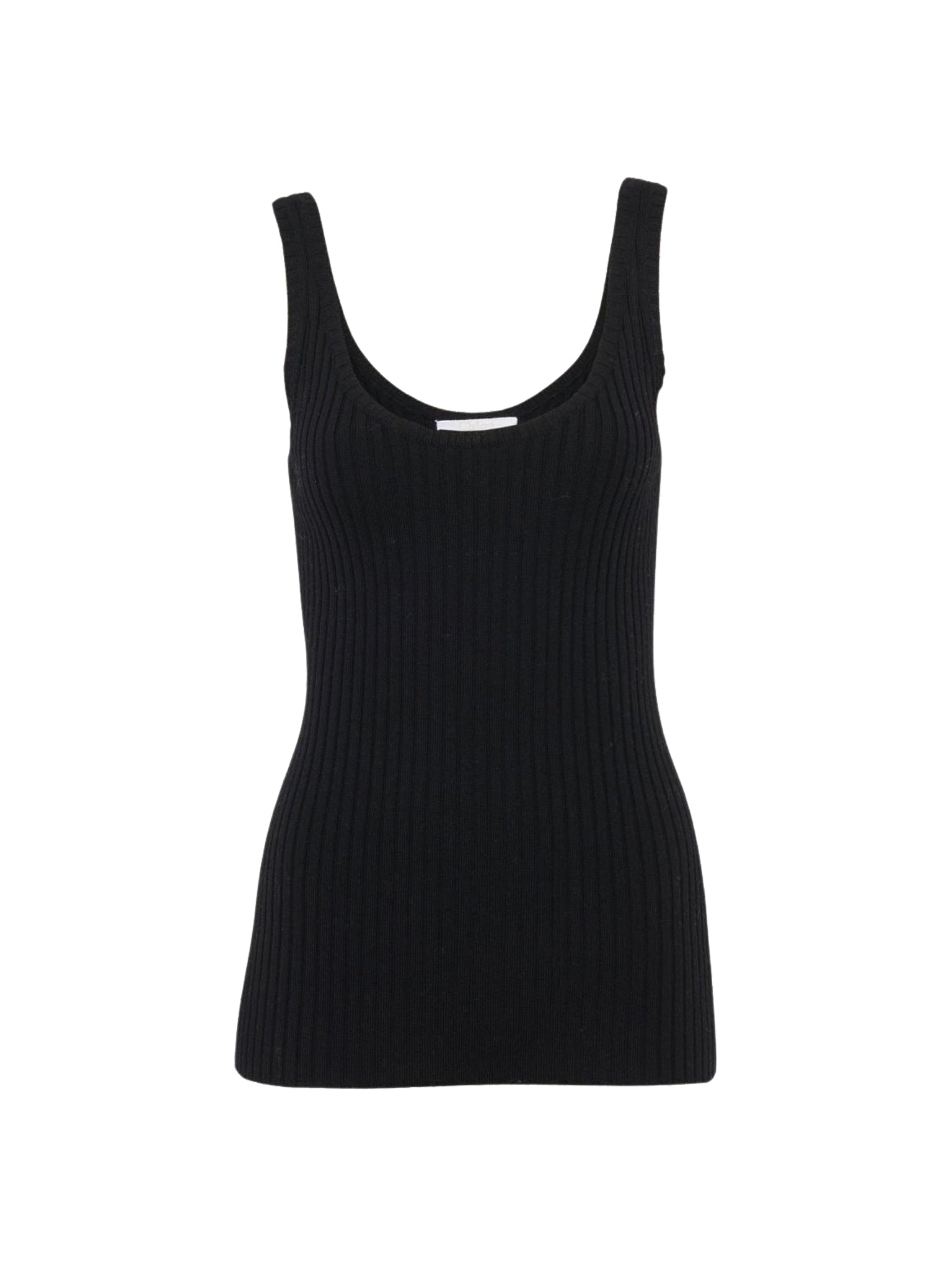 Débardeur cotelé en laine - Black