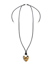 Collier Nikie en laiton - Brown & Blue