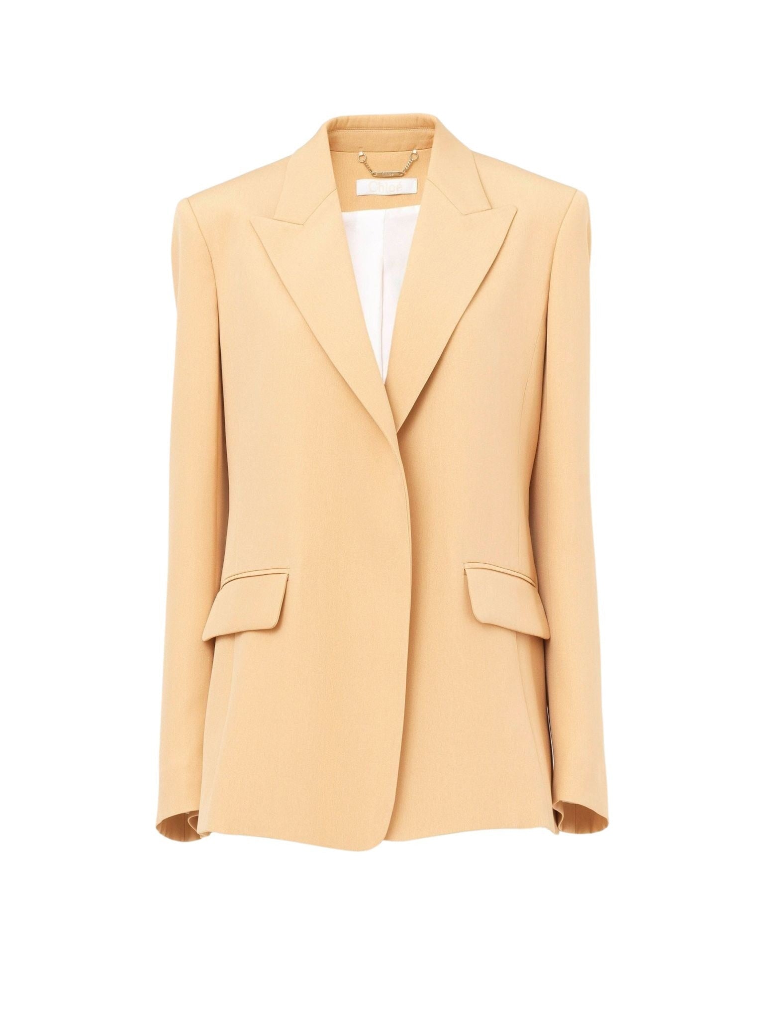 Veste de tailleur classique en soie - Desert Dust