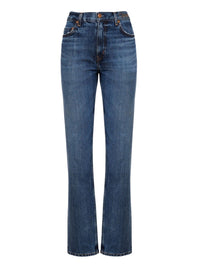 Jean droit délavé - Denim