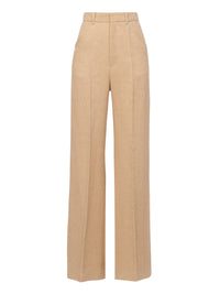 Pantalon fluide évasé en lin - Pastel Pink