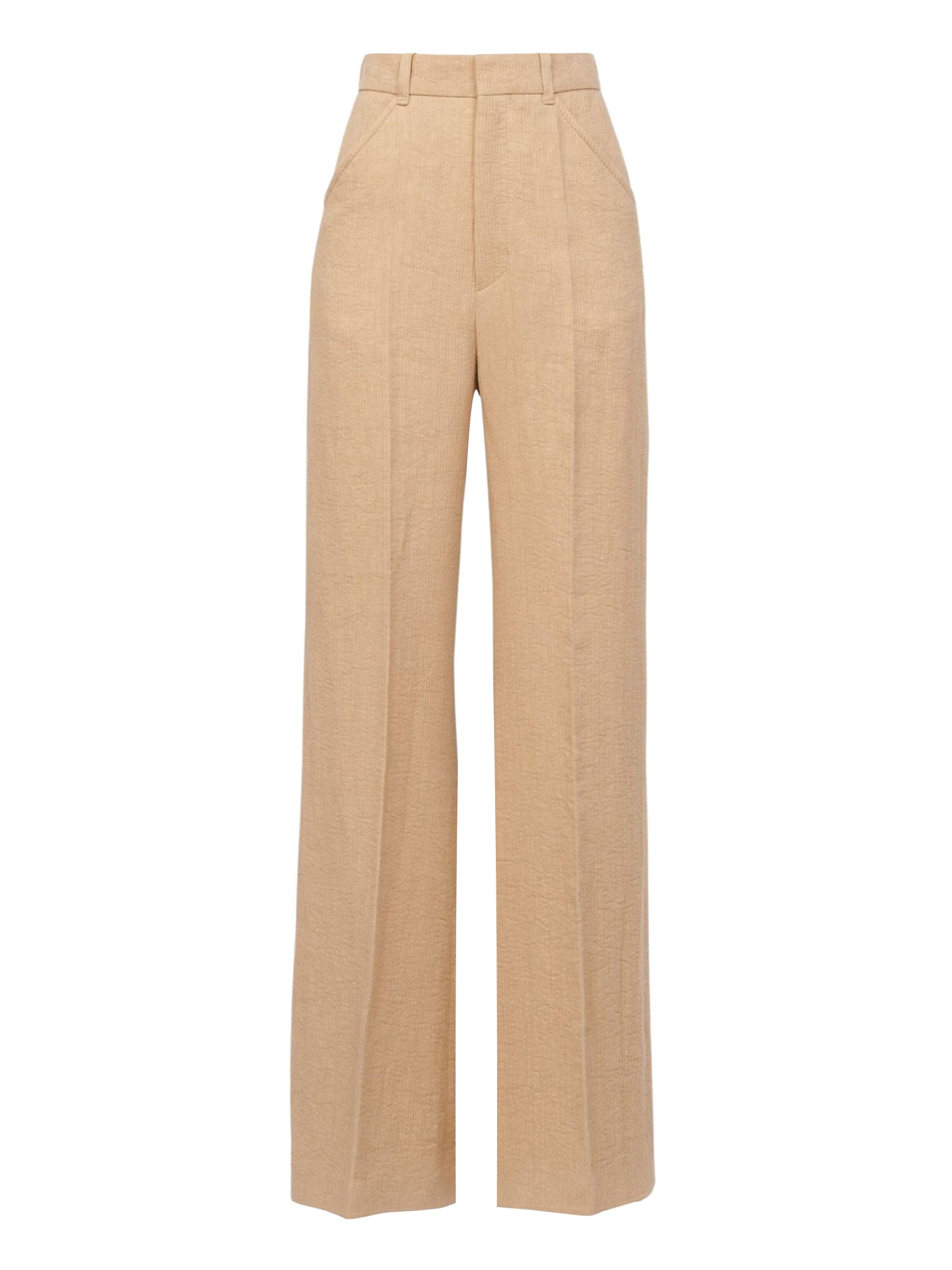 Pantalon fluide évasé en lin - Pastel Pink
