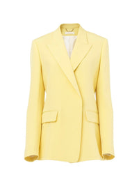 Blazer 2 poches en soie - Radiant Yellow
