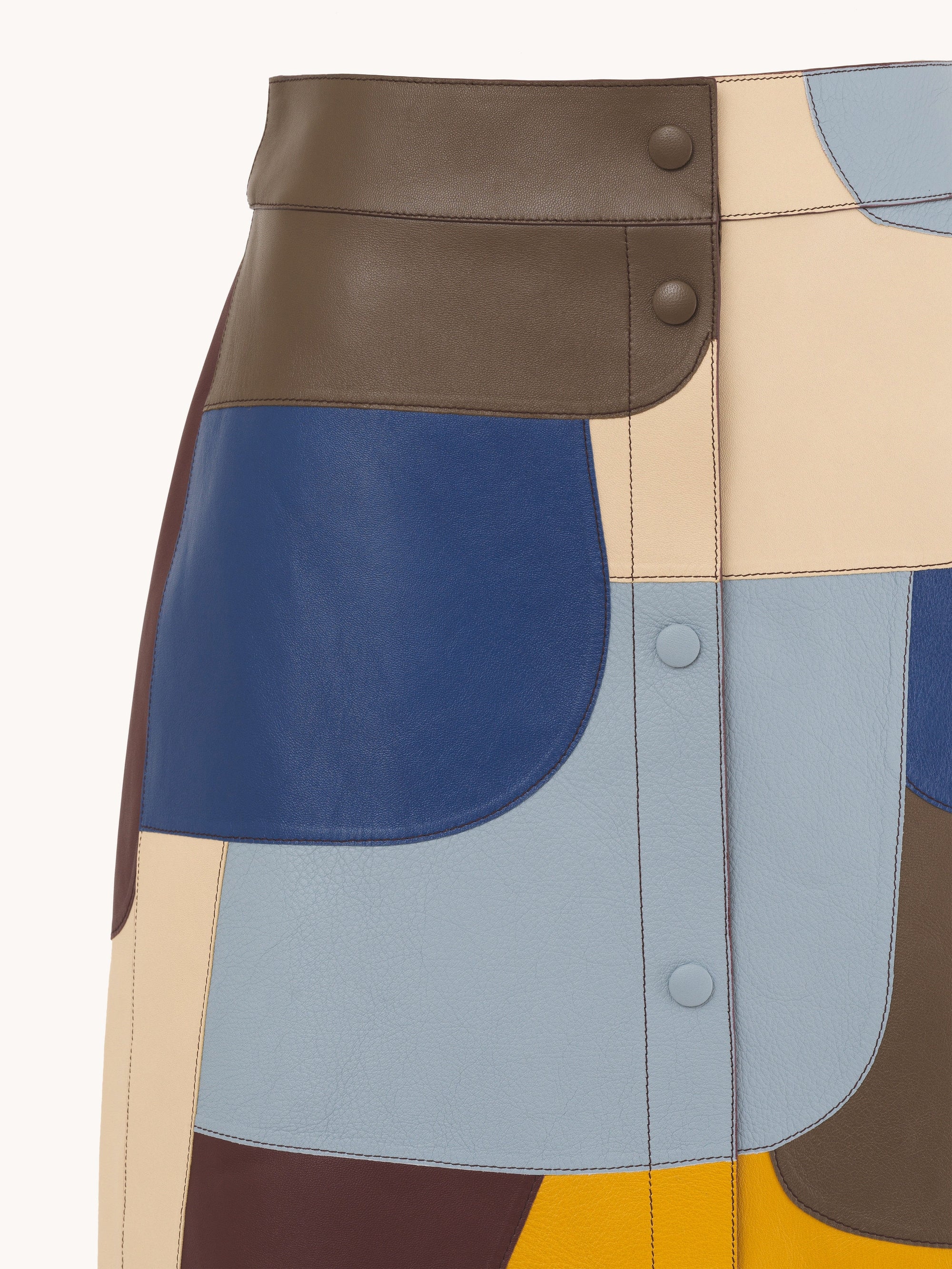 Jupe longue en cuir - Multicolor