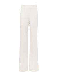 Pantalon à taille élastique en laine - Eden White