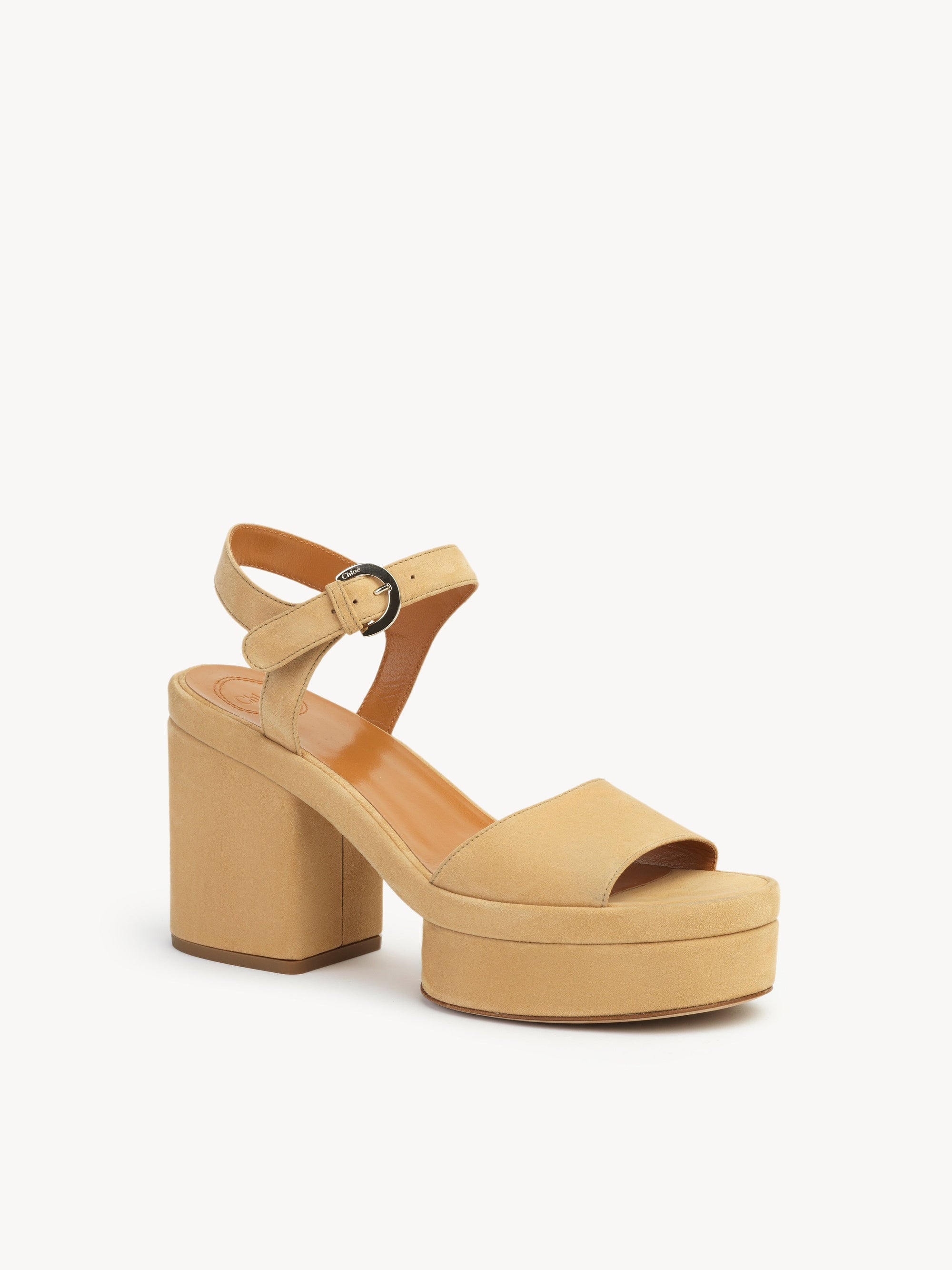 Sandales à talon Odina en cuir - Milky Brown