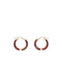 Boucles d'oreilles Jamie en laiton - Dark Red