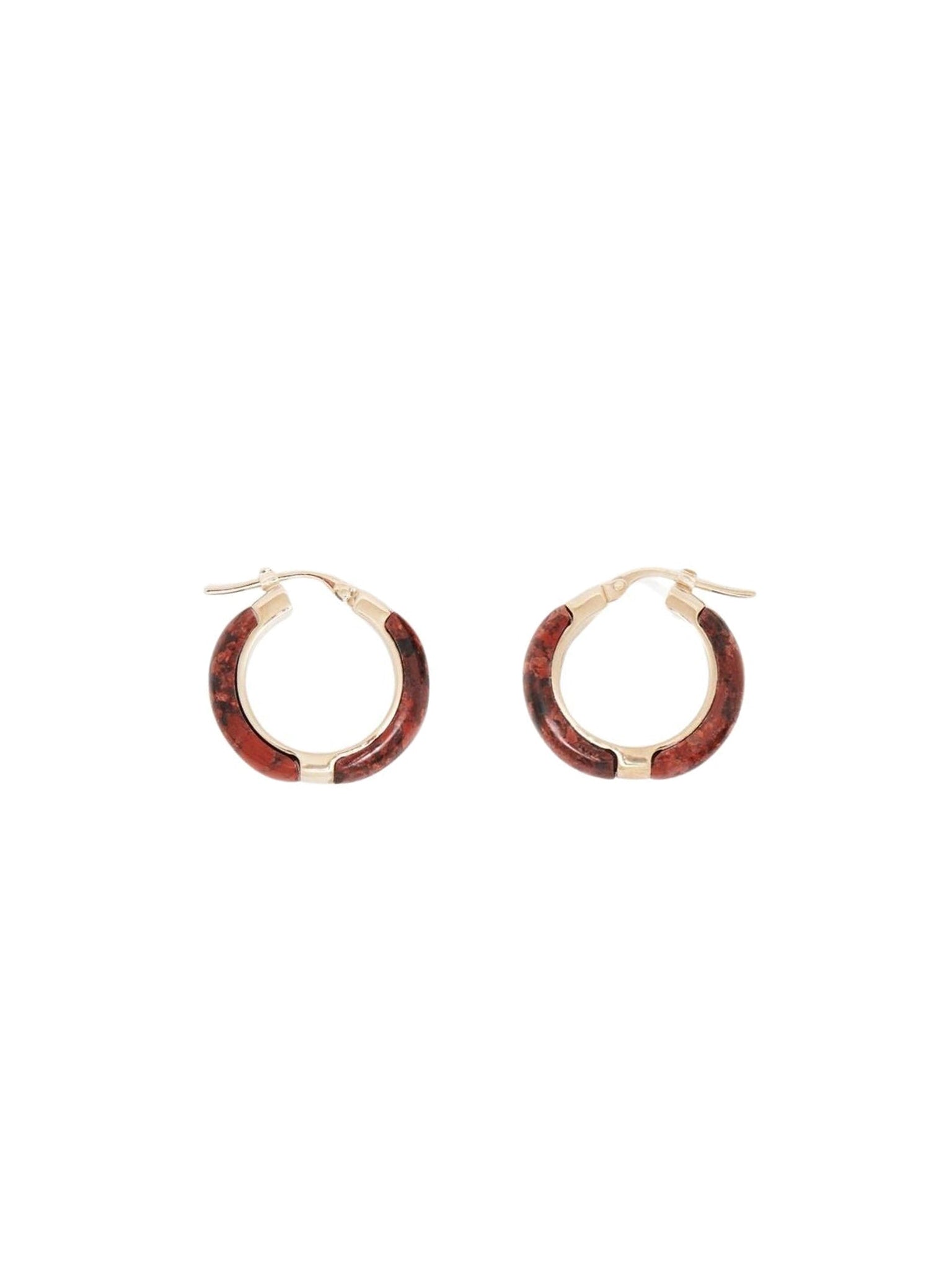 Boucles d'oreilles Jamie en laiton - Dark Red