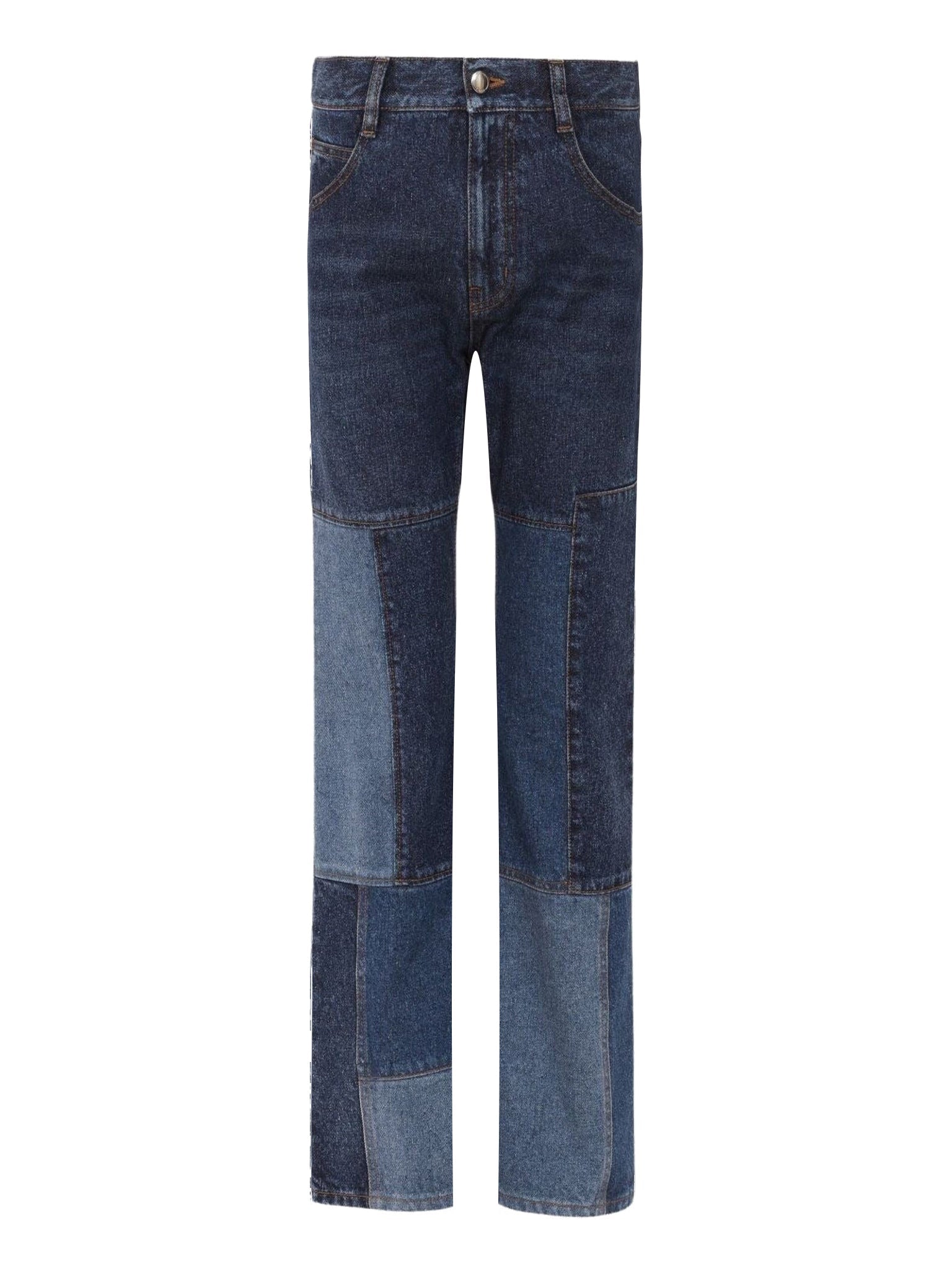 Jean Patchwork évasé - Multicolor Blue