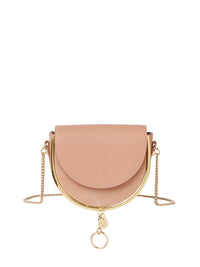 Sac du soir Mara en cuir - Coffee Pink