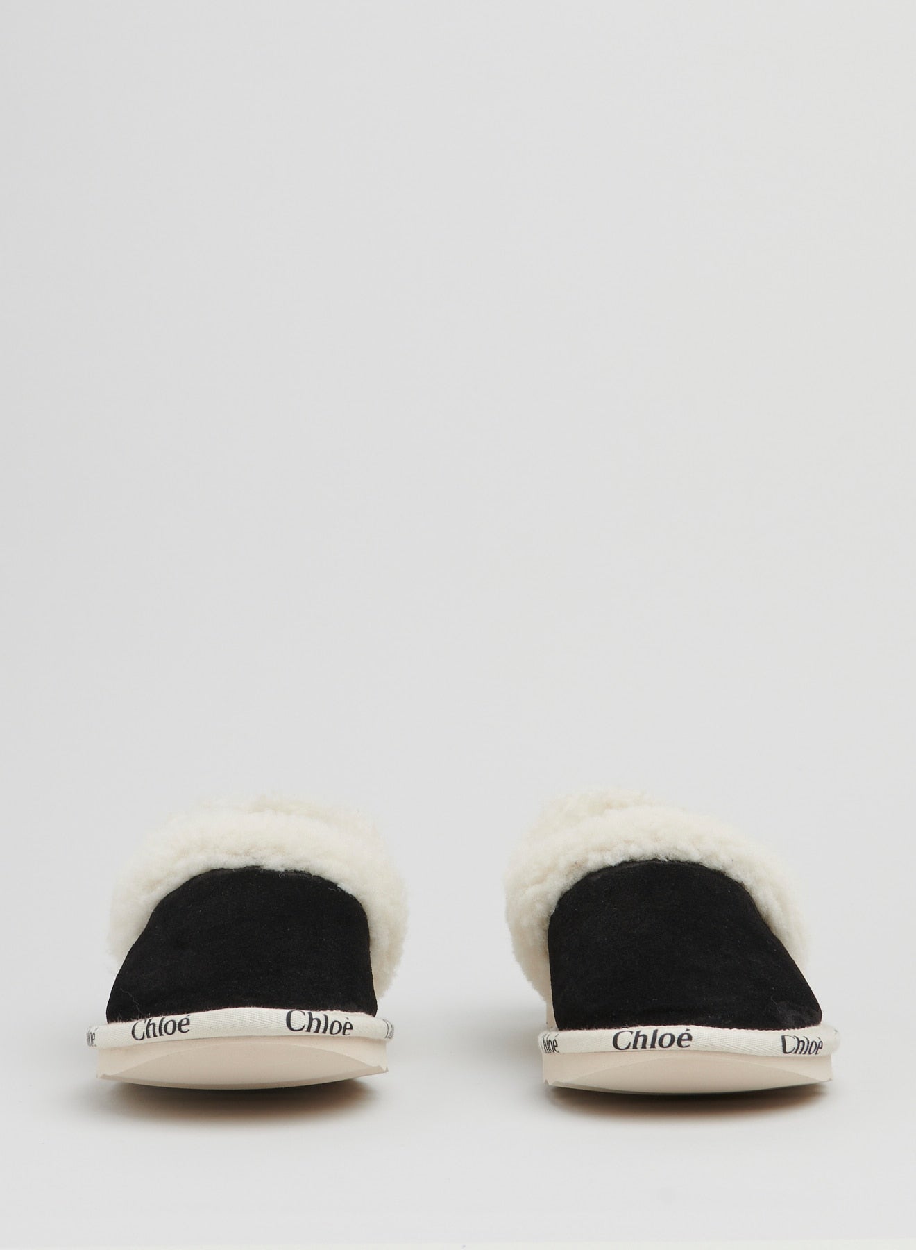 Slippers Woody en cuir - Black
