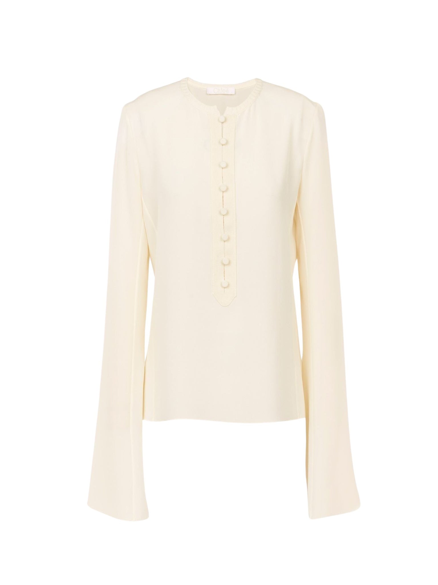 Blouse boutonnée en soie - Coconut Milk