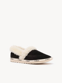 Slippers Woody en cuir - Black