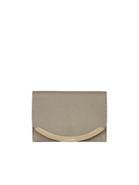 Porte-cartes compact à trois volets Lizzie en cuir - Motty Grey