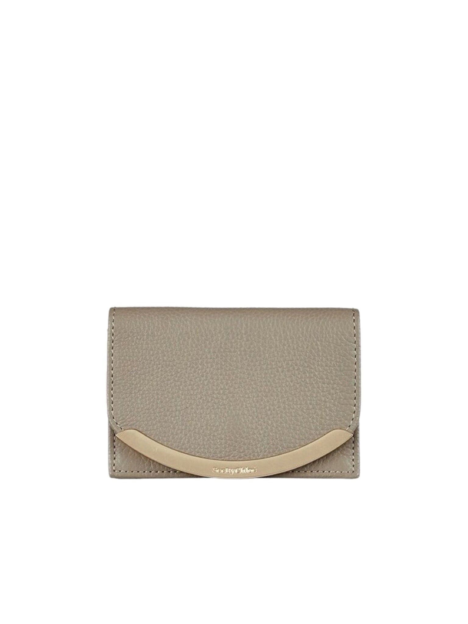 Porte-cartes compact à trois volets Lizzie en cuir - Motty Grey
