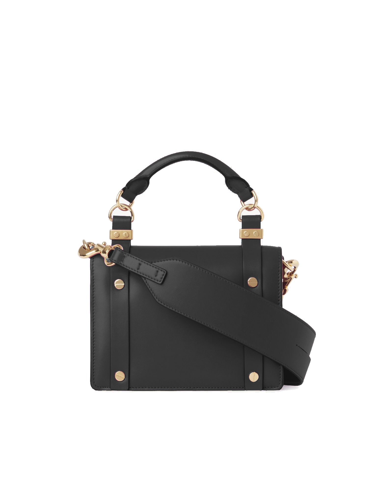 Petit sac à rabat Ora en cuir - Black