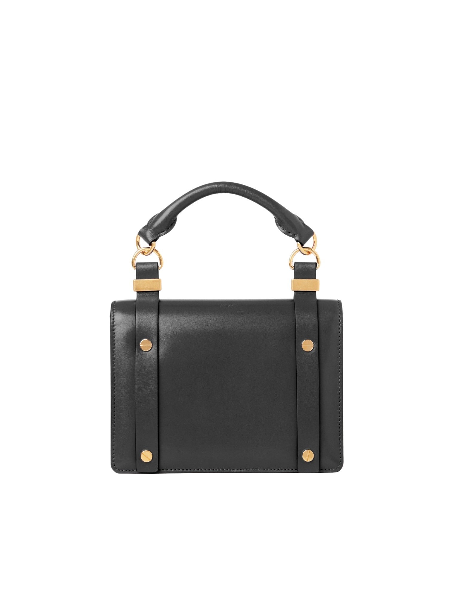 Petit sac à rabat Ora en cuir - Black