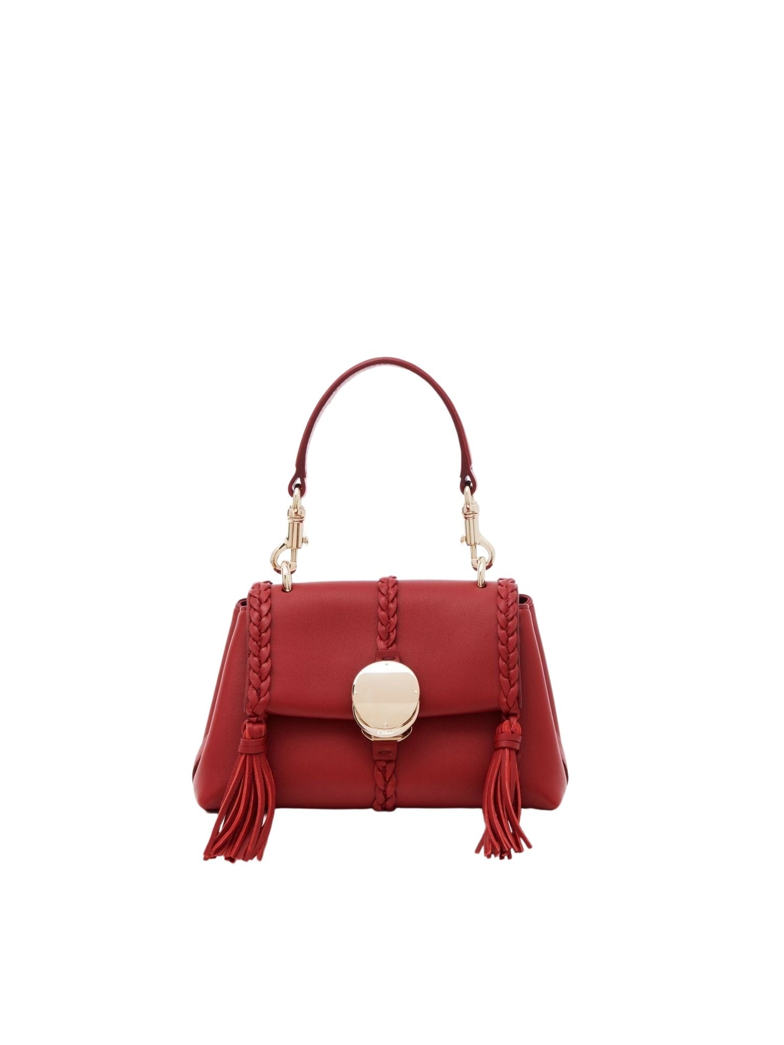 Mini sac souple porté épaule Penelope en cuir - Smoked Red