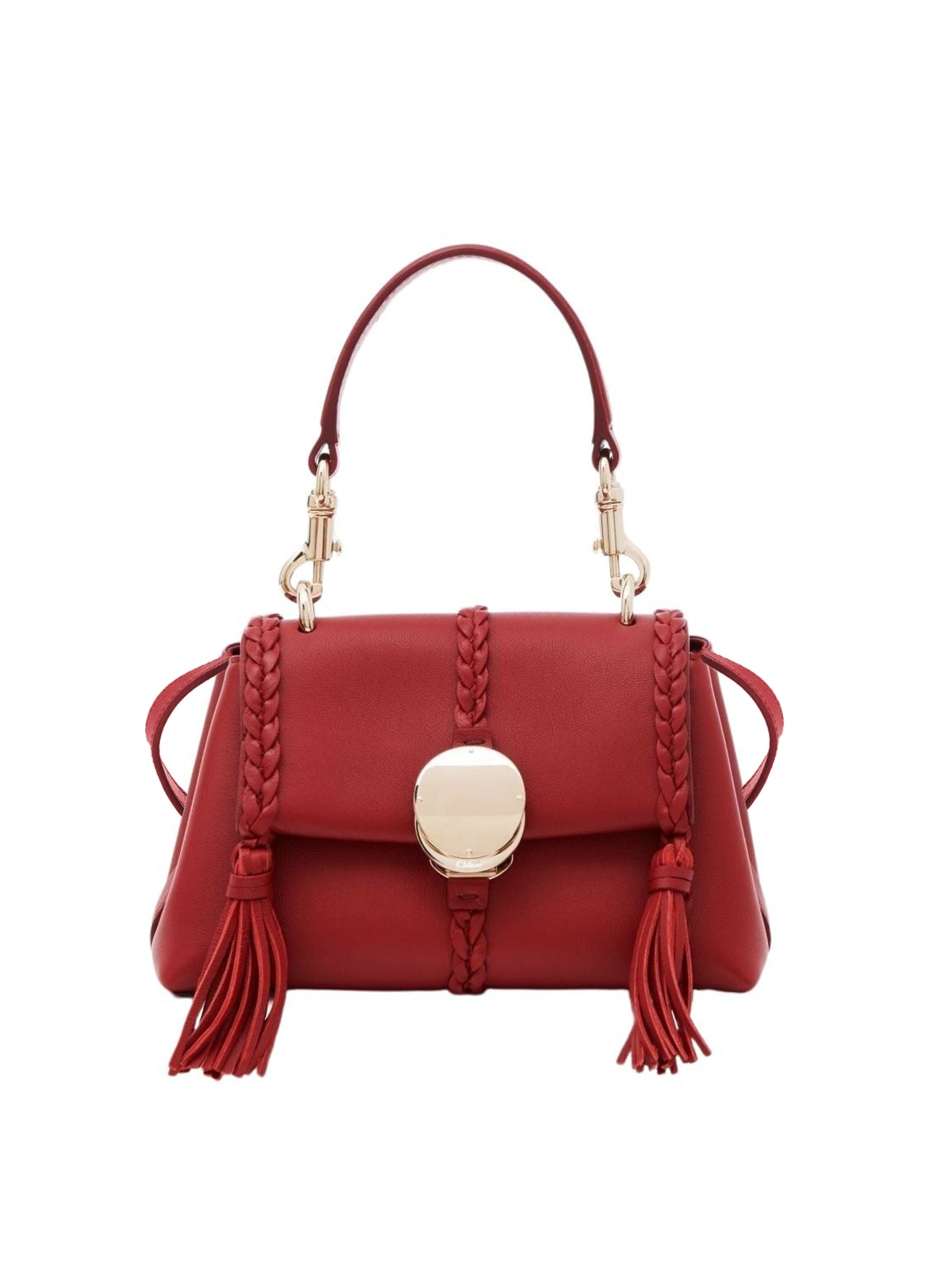 Mini sac souple porté épaule Penelope en cuir - Smoked Red