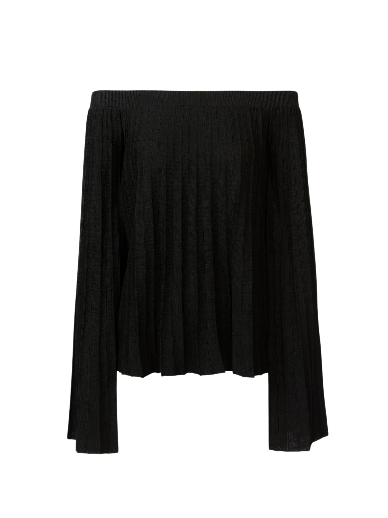 Top à épaules nues en laine - Black