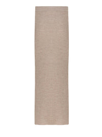 Jupe midi ajustée en laine - Natural Grey