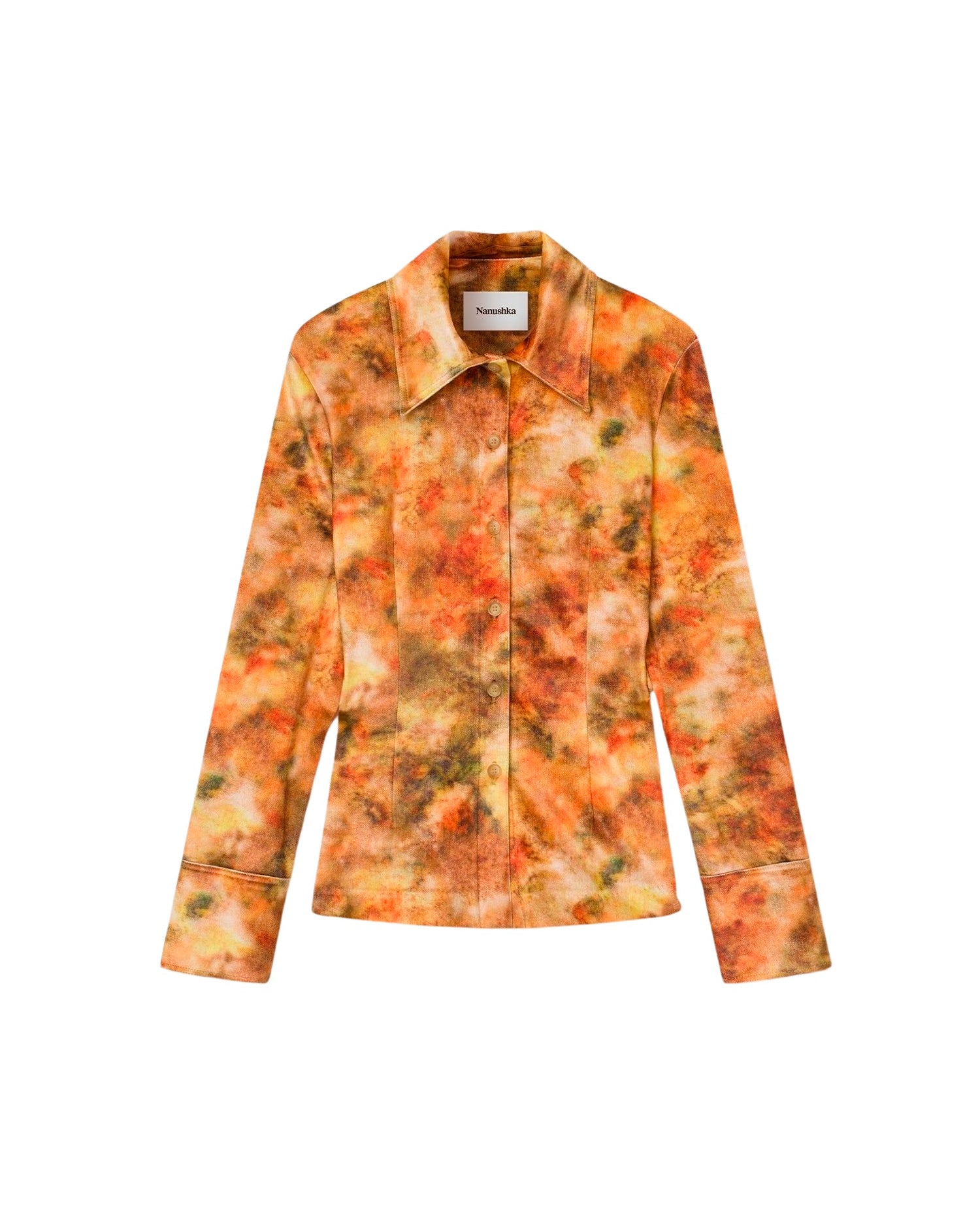 Chemise Annick imprimée - Hazy Floral Orange